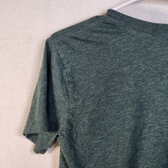 Polo Ralph Lauren Heather Green SS Logo Pocket V-Neck Cotton Poly Tee Sz M 10-12 - Picture 11 of 16